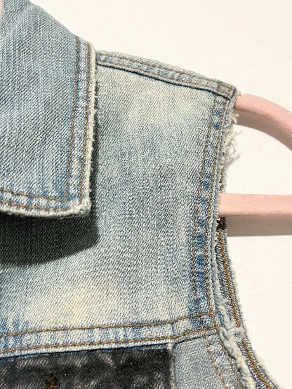 Womens Hand Painted Upcycled Denim Vest S Graffiti Rocker Urban Edgy Rave Grunge